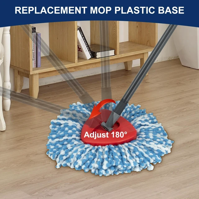 Alt view image 6 of 6 - Spin Mop Replacement Head Base Compatible with Oceda EasyWring 1-Tank System Mop Rotating Triangle Mop Head Cover Replacement Rotating Mop Base Plastic Base for Spin Mop Accessories