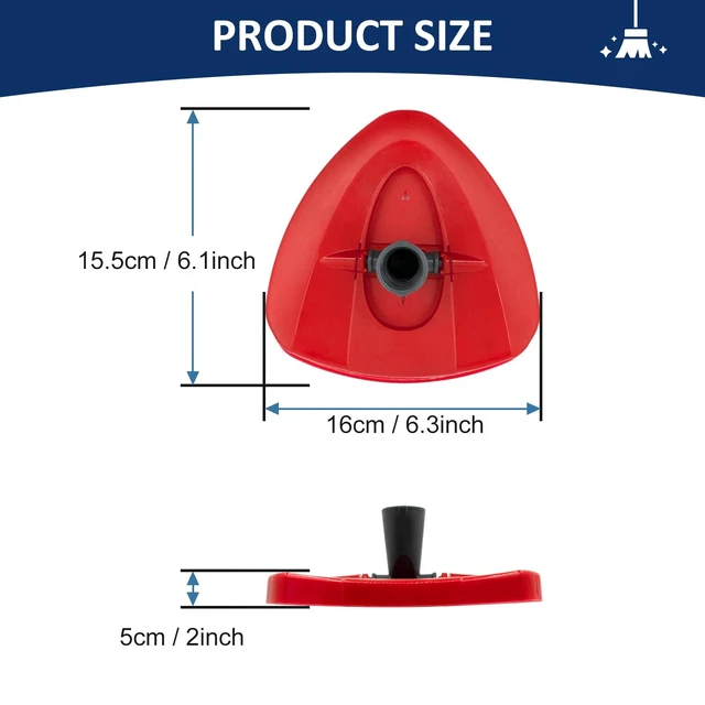 Alt view image 2 of 6 - Spin Mop Replacement Head Base Compatible with Oceda EasyWring 1-Tank System Mop Rotating Triangle Mop Head Cover Replacement Rotating Mop Base Plastic Base for Spin Mop Accessories