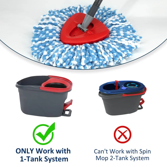 Alt view image 3 of 6 - Spin Mop Replacement Head Base Compatible with Oceda EasyWring 1-Tank System Mop Rotating Triangle Mop Head Cover Replacement Rotating Mop Base Plastic Base for Spin Mop Accessories