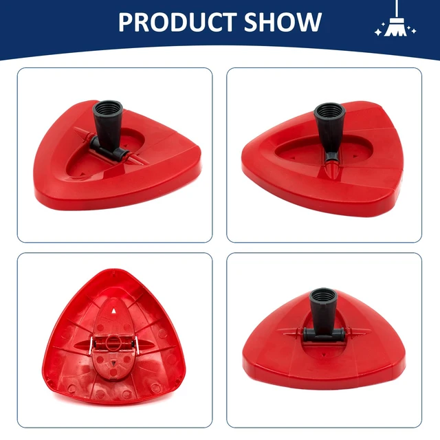 Alt view image 5 of 6 - Spin Mop Replacement Head Base Compatible with Oceda EasyWring 1-Tank System Mop Rotating Triangle Mop Head Cover Replacement Rotating Mop Base Plastic Base for Spin Mop Accessories