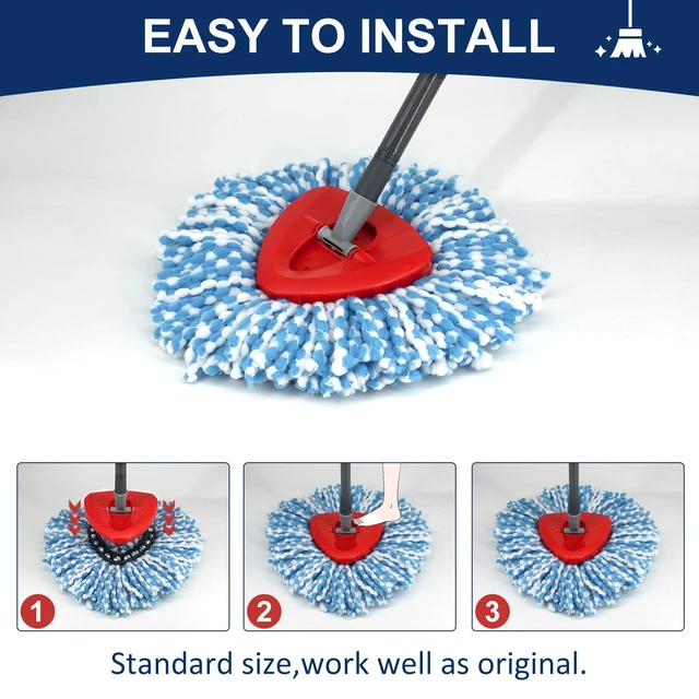 Alt view image 4 of 6 - Spin Mop Replacement Head Base Compatible with Oceda EasyWring 1-Tank System Mop Rotating Triangle Mop Head Cover Replacement Rotating Mop Base Plastic Base for Spin Mop Accessories