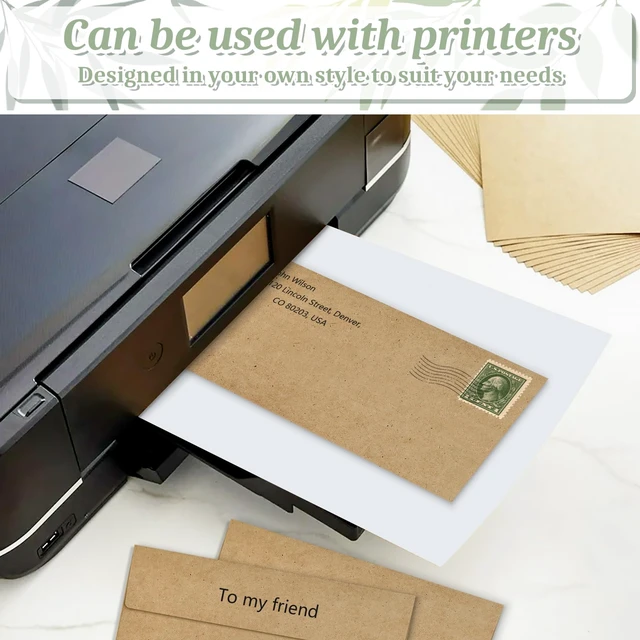Alt view image 3 of 6 - Mulbozy 50Pcs #10 Kraft Envelopes Letter Size Windowless Self Seal Security