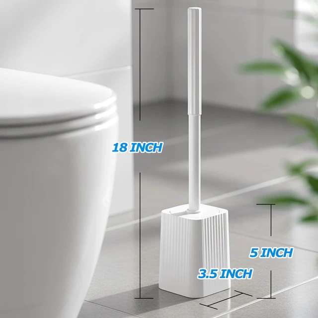 Alt view image 3 of 6 - FORASTO 2Pack Toilet Bowl Brush and Holder Set - Restroom Cleaning Supplies
