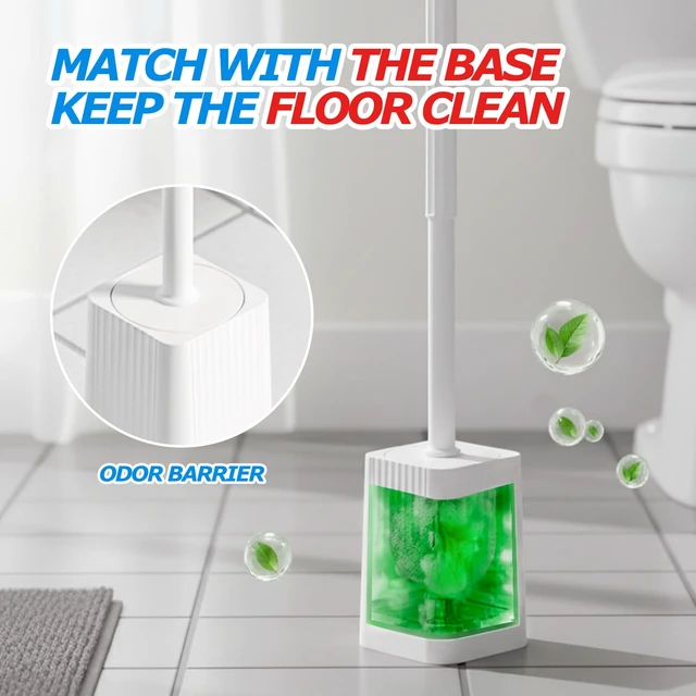 Alt view image 6 of 6 - FORASTO 2Pack Toilet Bowl Brush and Holder Set - Restroom Cleaning Supplies