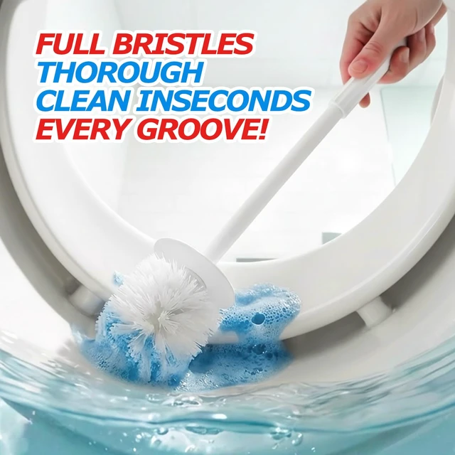 Alt view image 5 of 6 - FORASTO 2Pack Toilet Bowl Brush and Holder Set - Restroom Cleaning Supplies