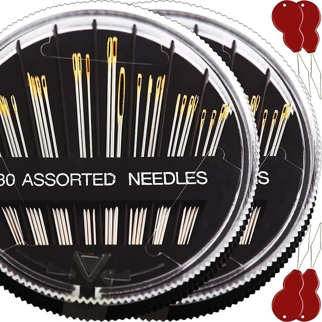 Main image of 60 Pack, Premium Sewing Needles for Handsewing, Assorted Sizes, 6 Sizes Sewing Sharp Needles, 6 Pcs Big Eye Hand Sewing Needles, Sewing Needles Large Eye, Embroidery Needles for Hand Sewing