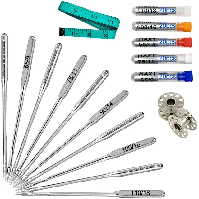 Main image of Sewing Machine Needles, 100 Count HAX1 Universal Set, 5 Sizes