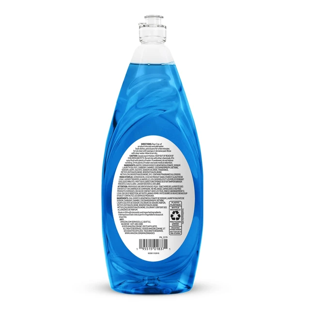 Alt view image 3 of 5 - Amazon Basics Dish Soap, Fresh Scent, 50 fl oz, Pack of 1, Packaging May Vary