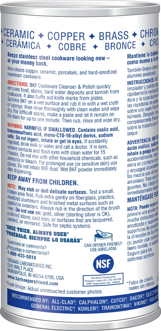 Alt view image 3 of 3 - Bar Keepers Friend Superior Cookware Cleanser & Polish | 12-Ounces | 1-Unit