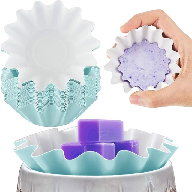 Main image of Boao 25 Pcs Wax Melt Liners Leakproof Reusable for Warmers, Blue