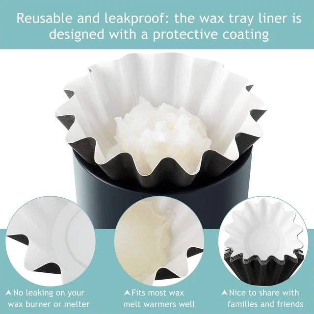 Alt view image 5 of 6 - Boao 25 Pcs Wax Melt Liners Leakproof Reusable for Warmers, Blue