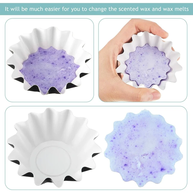 Alt view image 4 of 6 - Boao 25 Pcs Wax Melt Liners Leakproof Reusable for Warmers, Blue