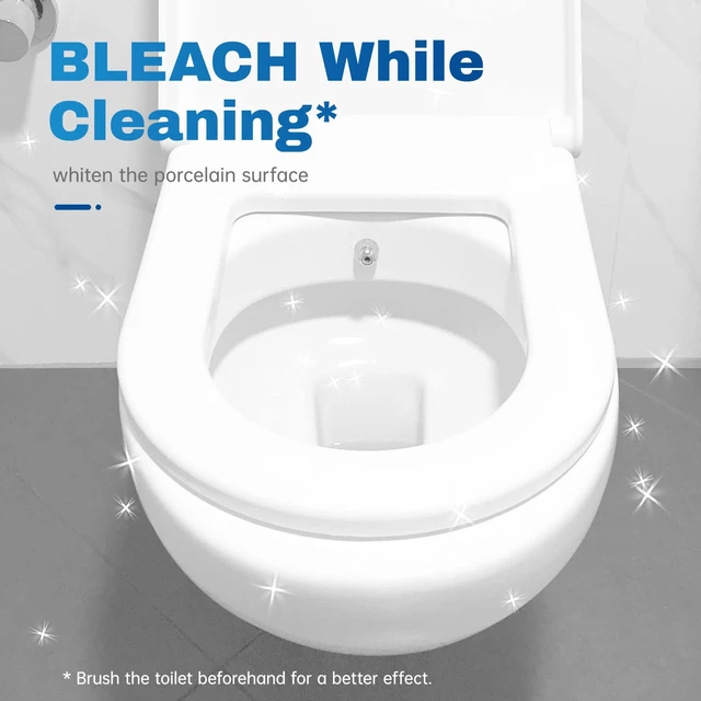Alt view image 2 of 6 - Vacplus Toilet Bowl Cleaner Tablets 12 PACK, Automatic Toilet Bowl Cleaners with Bleach for Deodorizing and Descaling, Bathroom Cleaner Against Tough Stains