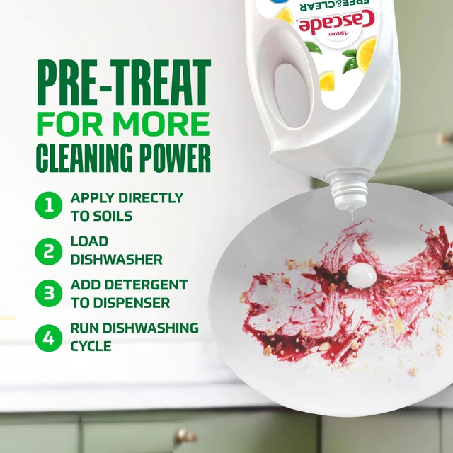Alt view image 3 of 6 - Cascade Free & Clear Dishwasher Detergent Liquid Gel, Dish Detergent, Dishwasher Soap, Lemon, 75oz