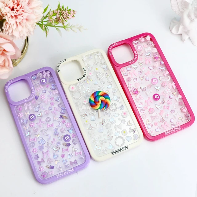 Alt view image 6 of 6 - 320PCS Pink Assorted Mix 3D Nail Charms, Cute Resin Charms for Acrylic Nail Decoration DIY Crafts, Flatback Kawaii Y2K Heart Star Bow Flower Embellishments