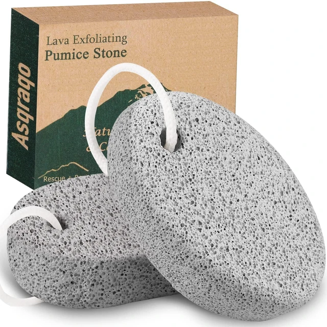Main image of 2PCS Natural Pumice Stone, Asqraqo Lava Pedicure Tools Hard Skin Callus Remover for Feet and Hands - Foot File Exfoliation to Remove Dead Skin, and Callusess