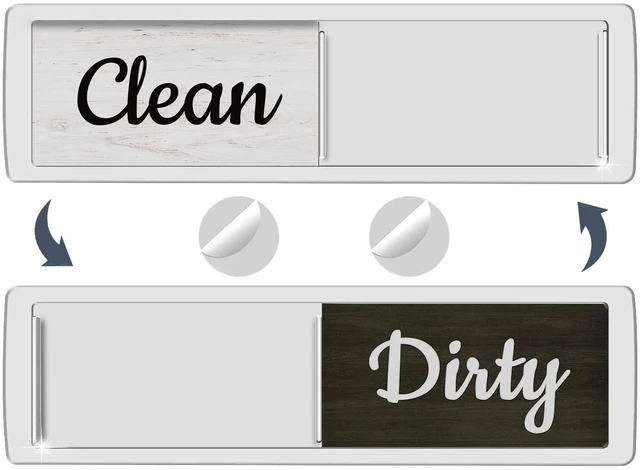 Main image of Oxepleus Clean Dirty Magnet for Dishwasher Farmhouse Design (A-Silver)