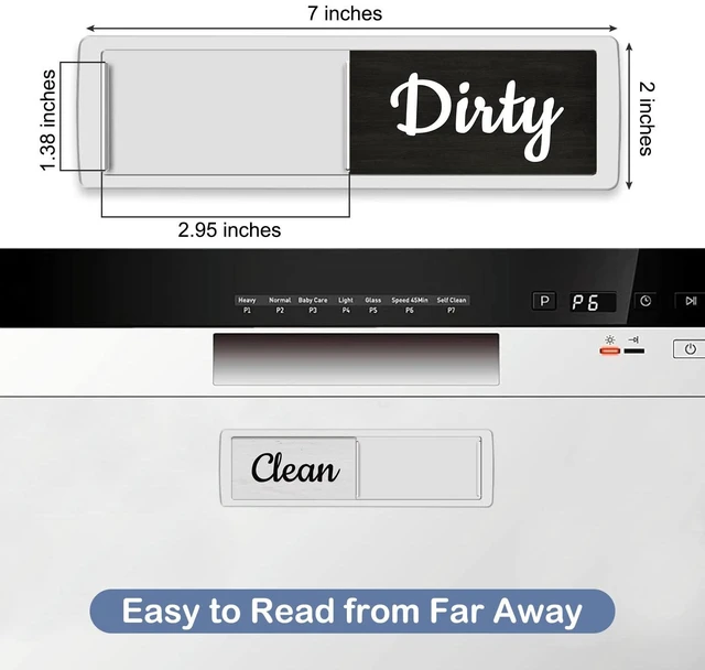 Alt view image 2 of 6 - Oxepleus Clean Dirty Magnet for Dishwasher Farmhouse Design (A-Silver)