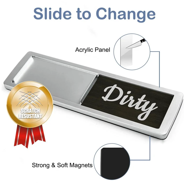 Alt view image 4 of 6 - Oxepleus Clean Dirty Magnet for Dishwasher Farmhouse Design (A-Silver)