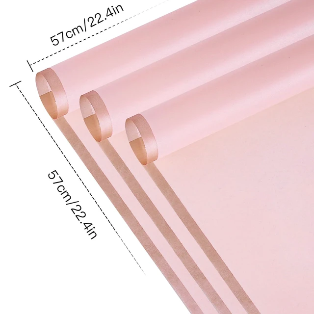 Alt view image 2 of 4 - RUSPEPA 20 Sheets Flower Wrapping Paper, Gold Edge Waterproof Floral Bouquet Wrapping Paper, Florist Supplies Packaging for Birthday, Wedding and DIY Crafts, Light Pink