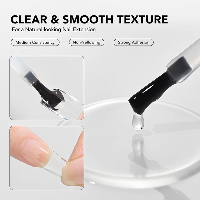 Alt view image 4 of 6 - GAOY Nail Glue Gel for Acrylic Tips, 16ml Clear Glue Gel for Sheer Press on Nails for Long Lasting UV Light Cure DIY