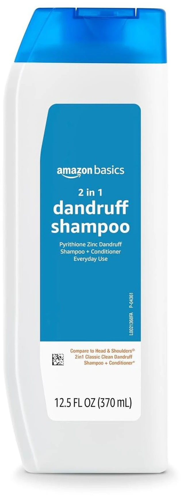 Main image of Amazon Basics 2-in-1 Anti-Dandruff Shampoo & Conditioner, Itch Relief, Safe for All Hair Types, Paraben-Free, Gentle and pH Balanced, 12.5 Fluid Ounces, 1-Pack (Previously Solimo)
