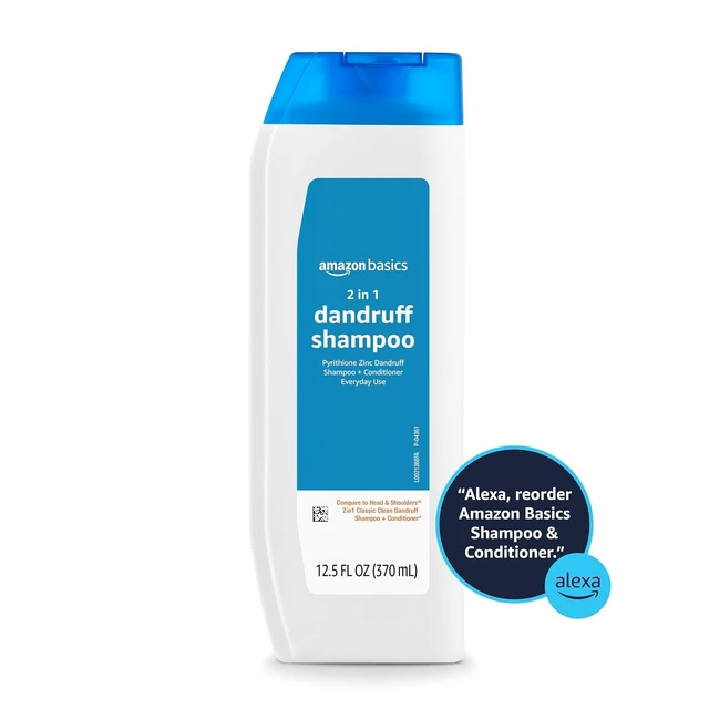 Alt view image 2 of 6 - Amazon Basics 2-in-1 Anti-Dandruff Shampoo & Conditioner, Itch Relief, Safe for All Hair Types, Paraben-Free, Gentle and pH Balanced, 12.5 Fluid Ounces, 1-Pack (Previously Solimo)
