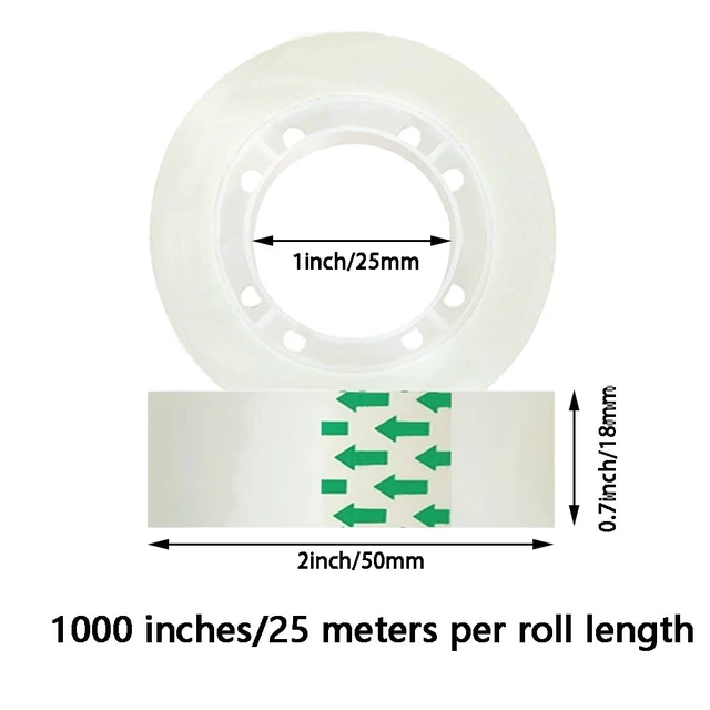Alt view image 5 of 6 - 6 Rolls Transparent Tape Refills Rolls, Clear Tape, 3/4 x 1000 in, 1 in Core Gift Wrapping Tape for Office, Home, School