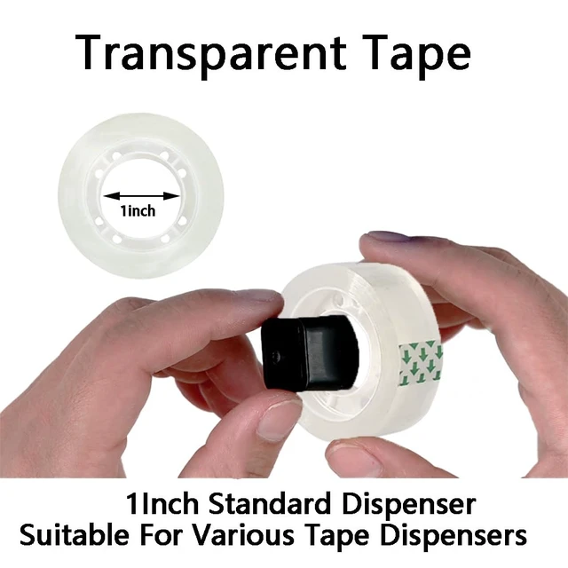Alt view image 6 of 6 - 6 Rolls Transparent Tape Refills Rolls, Clear Tape, 3/4 x 1000 in, 1 in Core Gift Wrapping Tape for Office, Home, School