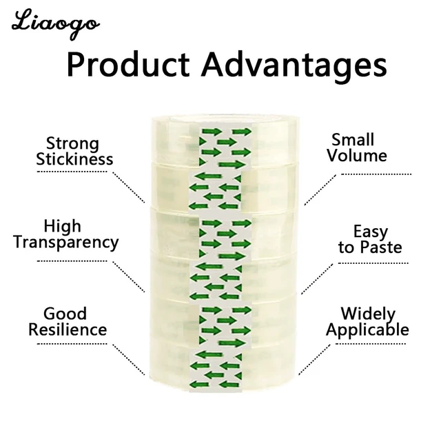 Alt view image 4 of 6 - 6 Rolls Transparent Tape Refills Rolls, Clear Tape, 3/4 x 1000 in, 1 in Core Gift Wrapping Tape for Office, Home, School