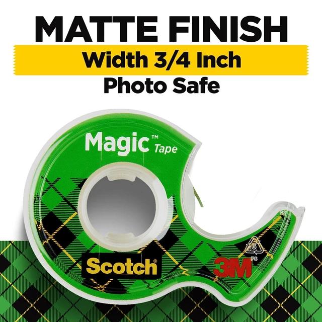Alt view image 4 of 5 - Scotch Magic Tape, Refillable Dispenser, 3/4" X 300", 3/Box
