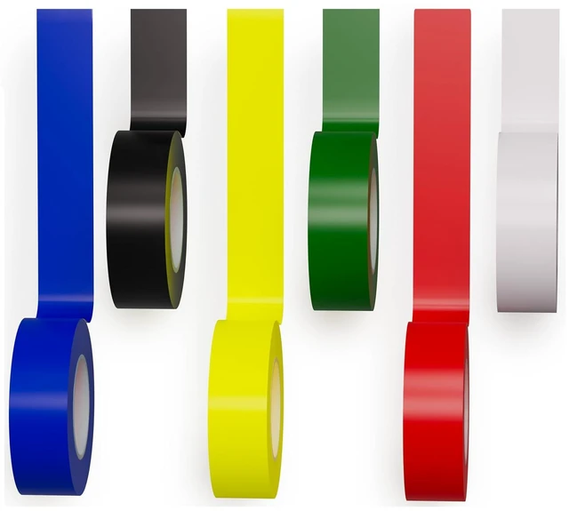 Main image of D-NYX 6 Rolls E Tape Multi Colored Vinyl Electrical Tape 3/5in x 26ft Waterproof Strong Adhesive Indoor Outdoor 6 Colors Durable Easy Wrap Professional Grade Electric Wire Repair 7 Mil