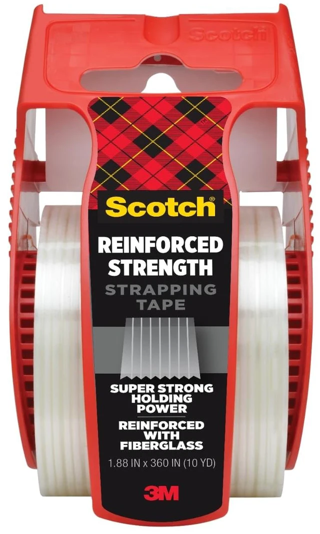 Main image of Scotch Reinforced Strength Strapping Tape, 1.88 in x 360 in, 1 Roll