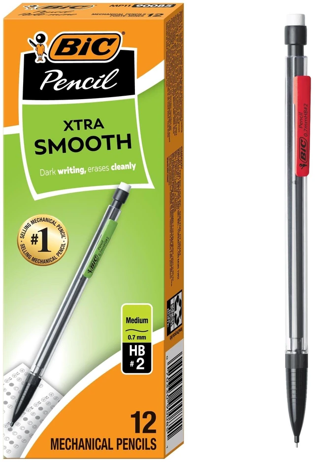 Main image of BIC Xtra-Smooth Mechanical Pencils, 0.7 mm Medium Point, 12-Count