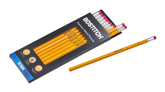 Alt view image 5 of 6 - Bostitch Premium #2 Pencils, Premium Wood, Unsharpened, HB Graphite, 10-Pack
