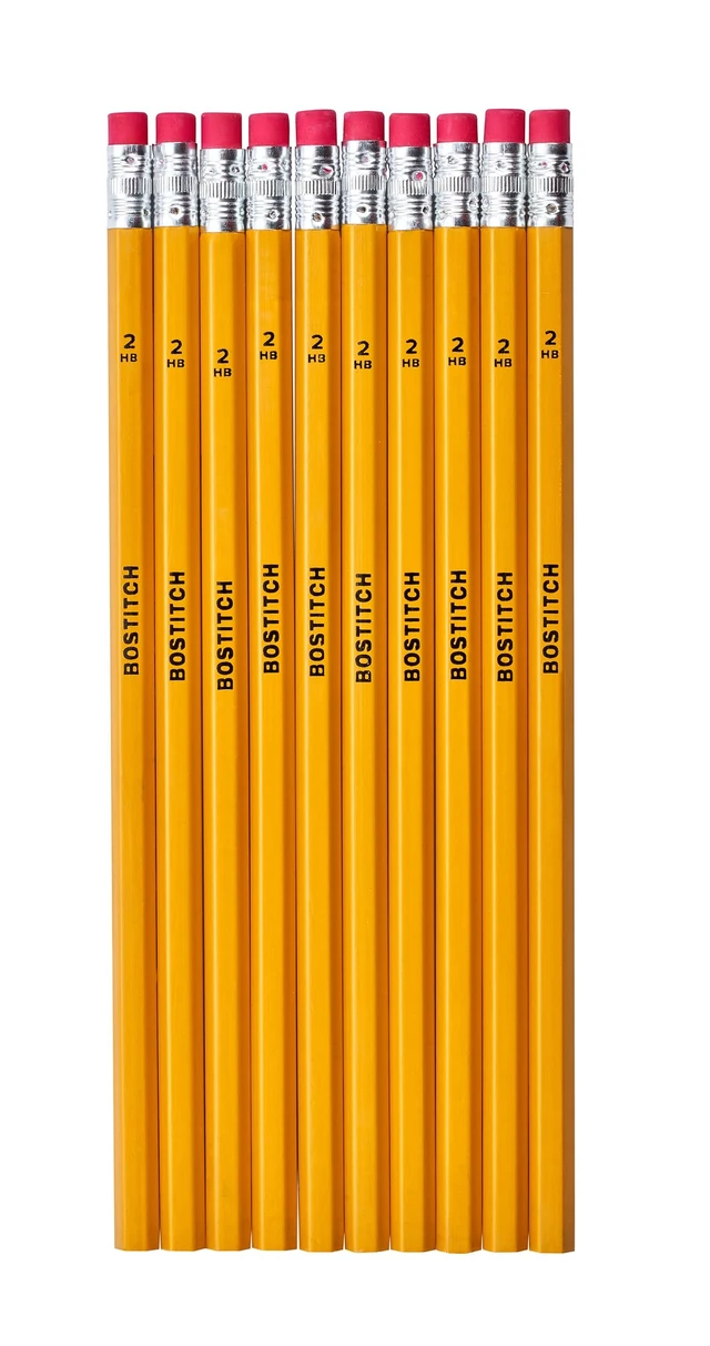 Alt view image 6 of 6 - Bostitch Premium #2 Pencils, Premium Wood, Unsharpened, HB Graphite, 10-Pack