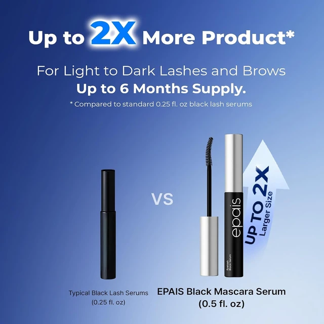 Alt view image 2 of 6 - Epais Eyelash Black Tinted Serum, 2-in-1 Lash Growth Enhancer and Tinting Treatment, 7 Peptides and Biotin Formula for Longer Thicker Lashes, Charcoal-Based Black Food Complex, Korean Lash Care