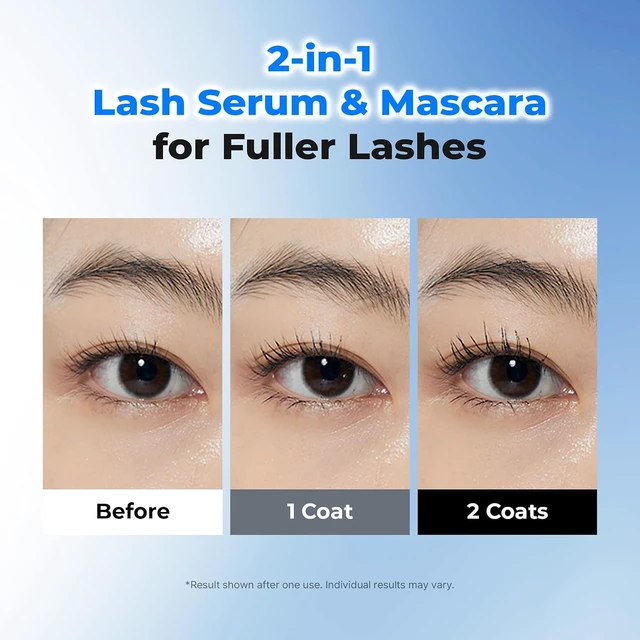 Alt view image 3 of 6 - Epais Eyelash Black Tinted Serum, 2-in-1 Lash Growth Enhancer and Tinting Treatment, 7 Peptides and Biotin Formula for Longer Thicker Lashes, Charcoal-Based Black Food Complex, Korean Lash Care