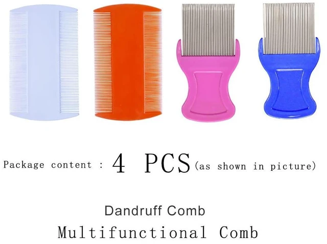 Alt view image 2 of 4 - 4Pcs Head Hair Comb: 2Pcs Hair Comb Double Sided 2Pcs Removal Dandruff Comb