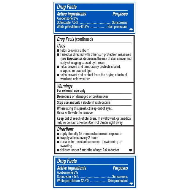 Alt view image 4 of 5 - ChapStick Moisturizer Original Lip Balm Tubes, SPF 15 and Skin Protectant - 0.15 Oz (Pack of 3)