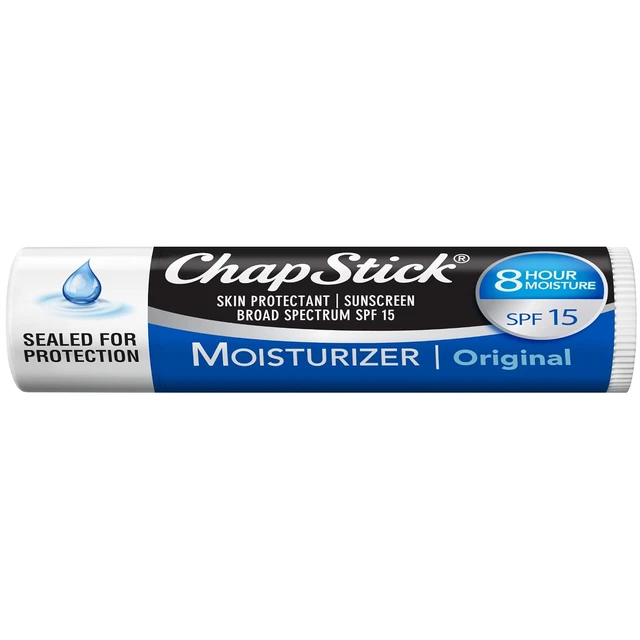 Alt view image 2 of 5 - ChapStick Moisturizer Original Lip Balm Tubes, SPF 15 and Skin Protectant - 0.15 Oz (Pack of 3)