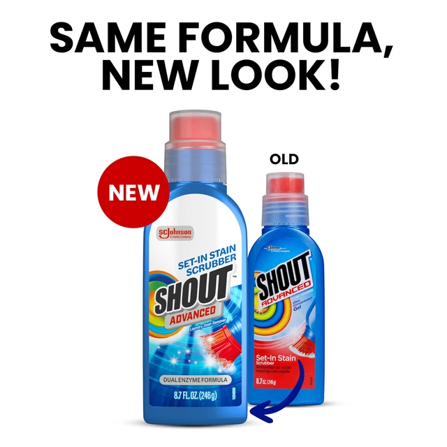 Alt view image 2 of 6 - Shout Advanced Set-In Stain Scrubber Laundry Stain Remover, 8.7oz, (1-Pack)
