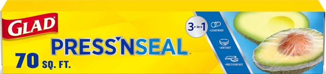 Main image of Glad Press'N Seal Food Plastic Wrap, 70 Square Foot Roll (Package May Vary)