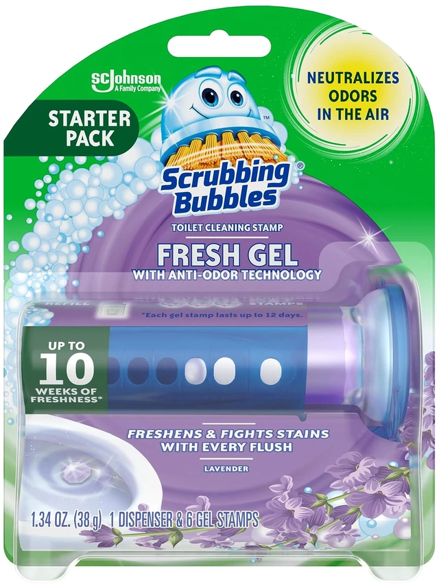 Main image of Scrubbing Bubbles Fresh Gel Automatic Toilet Bowl Cleaner, Lavender, 6 Ct