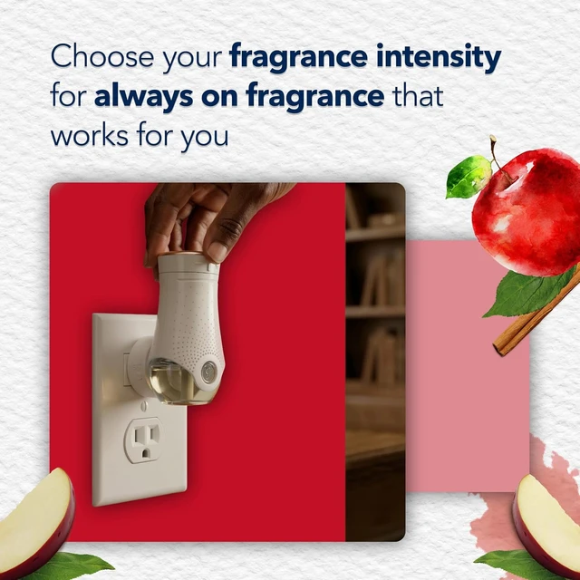 Alt view image 6 of 6 - Glade PlugIns Refills Air Freshener, Scented and Essential Oils for Home and Bathroom, Apple Cinnamon, 1.34 Fl Oz, 2 Count