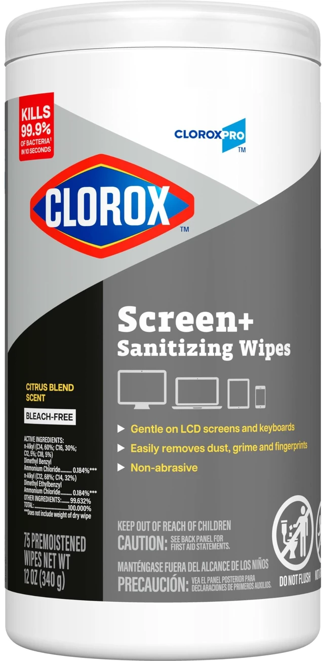 Main image of CloroxPro Disinfecting Wipes for Electronics, Citrus Blend Scent, 75 ct.