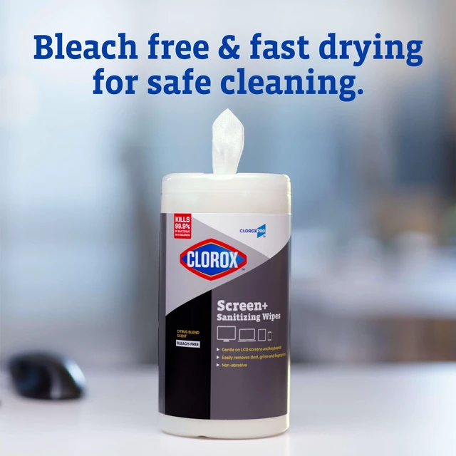 Alt view image 3 of 6 - CloroxPro Disinfecting Wipes for Electronics, Citrus Blend Scent, 75 ct.