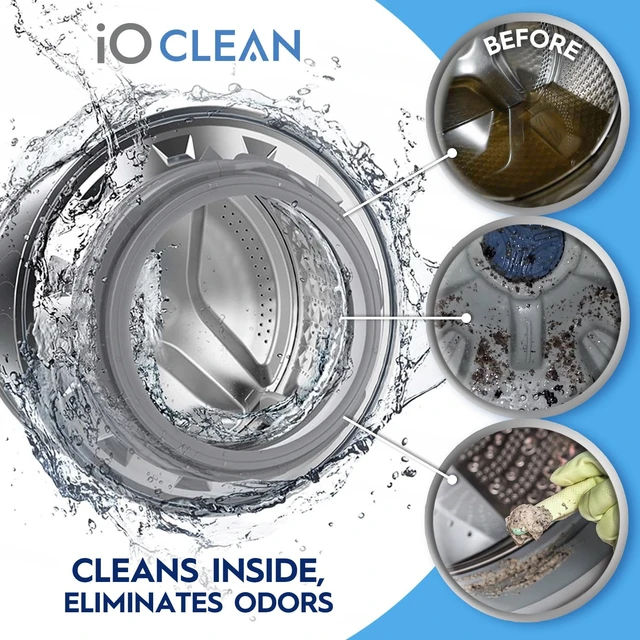Alt view image 3 of 7 - iO CLEAN Washing Machine Cleaner Descaler Tablets, 24 Count |1 Year Supply