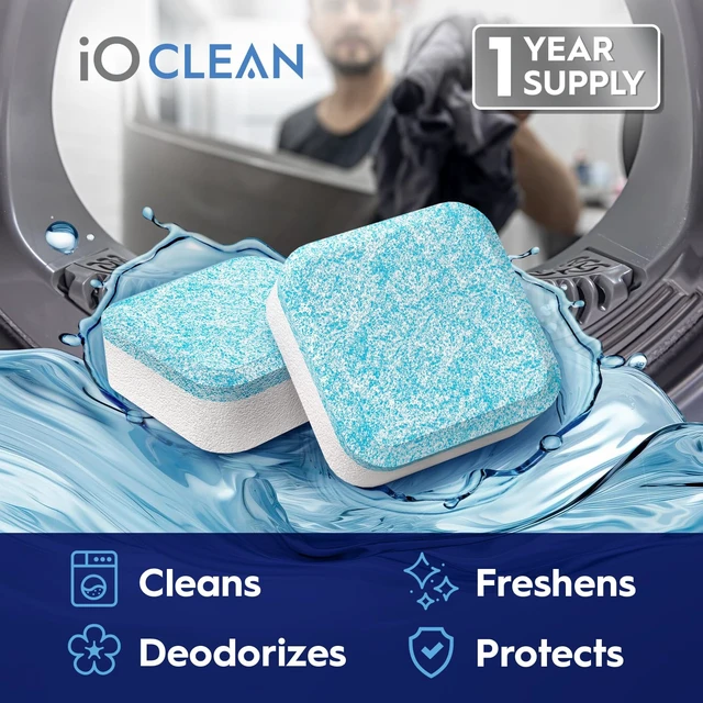 Alt view image 5 of 7 - iO CLEAN Washing Machine Cleaner Descaler Tablets, 24 Count |1 Year Supply