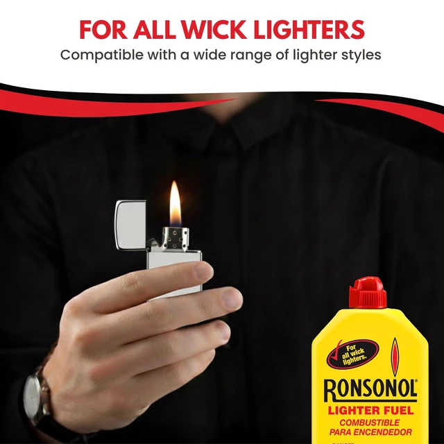 Alt view image 5 of 6 - Ronson Lighter Fuel 5 fl oz Lighter Fluid Refill for Wick Lighters, Clean-Burning Fuel for Refillable Lighters, Outdoor, Camping & Everyday Use, Precision Pour Spout